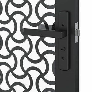 Schwarze Glastür 83x201,5 cm mit Aluminiumrahmen