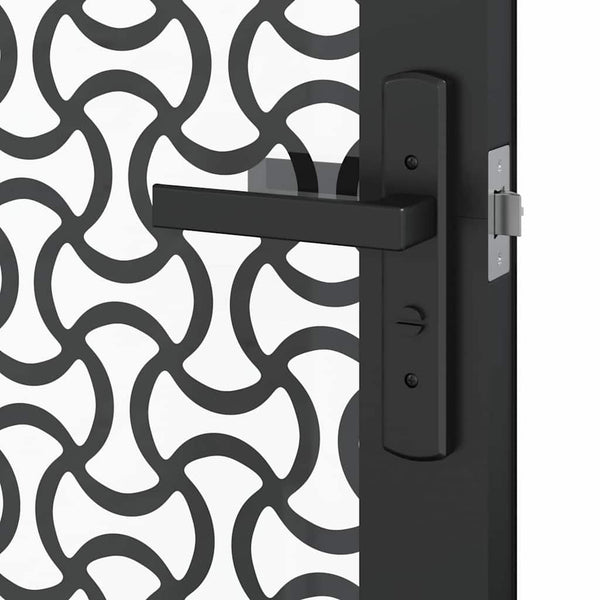 Schwarze Glastür 83x201,5 cm mit Aluminiumrahmen