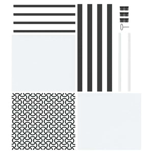 Schwarze Glastür 83x201,5 cm mit Aluminiumrahmen