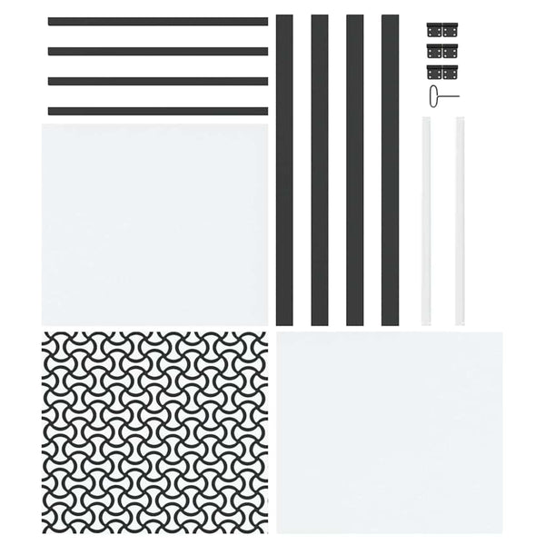 Schwarze Glastür 83x201,5 cm mit Aluminiumrahmen