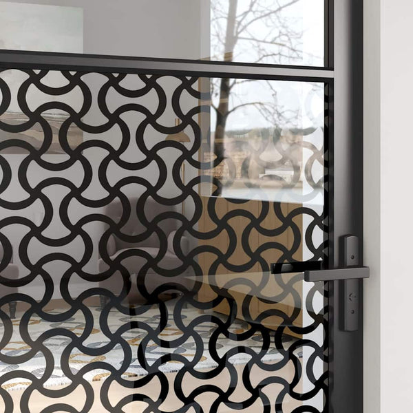 Schwarze Glastür 83x201,5 cm mit Aluminiumrahmen