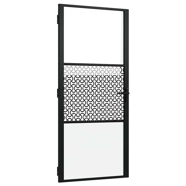 Schwarze Glastür 93x201,5 cm