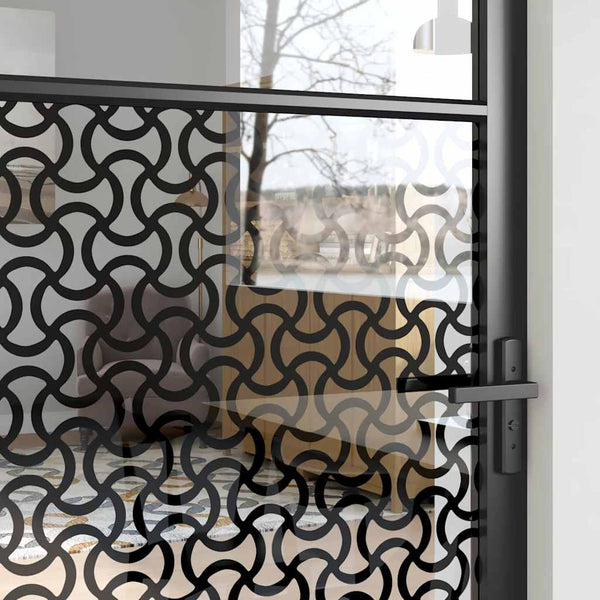 Schwarze Glastür 102,5x201,5cm Aluminium