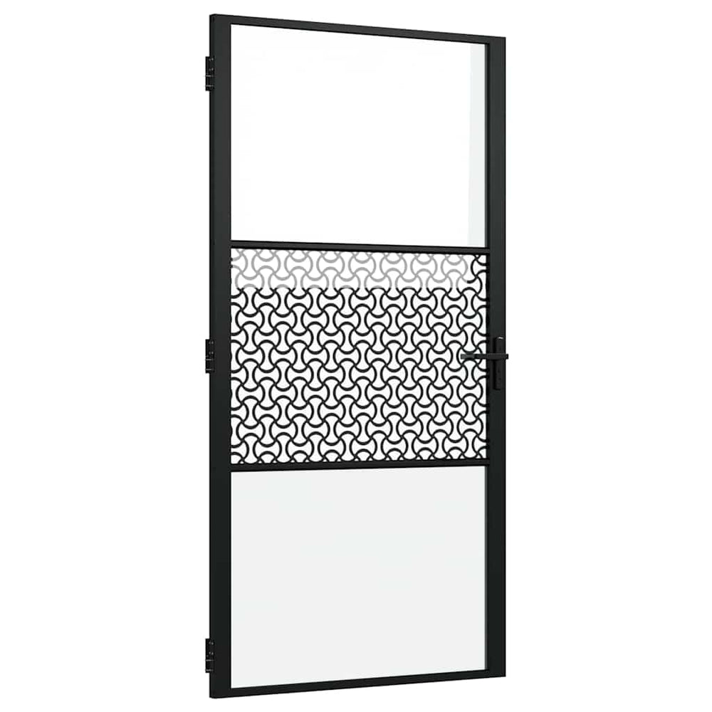 Schwarze Glastür 102,5x201,5cm Aluminium