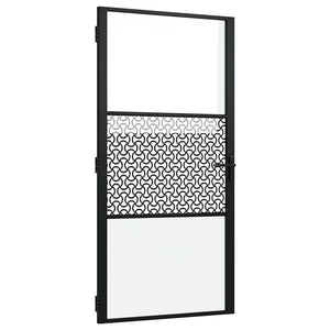 Schwarze Glastür 102,5x201,5cm Aluminium