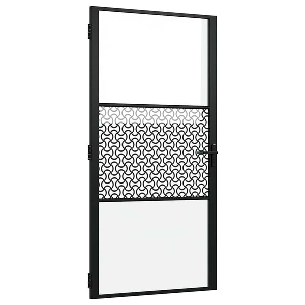 Schwarze Glastür 102,5x201,5cm Aluminium