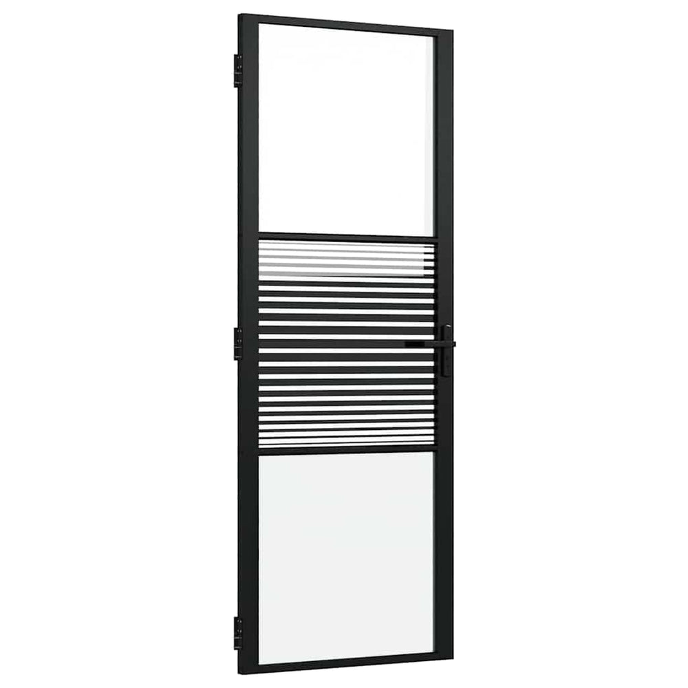 Schwarze Glastür mit Rahmen 76x201.5cm