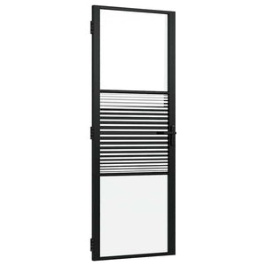 Schwarze Glastür mit Rahmen 76x201.5cm
