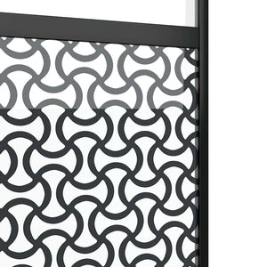Schwarze Glastür 76x205 cm Aluminium