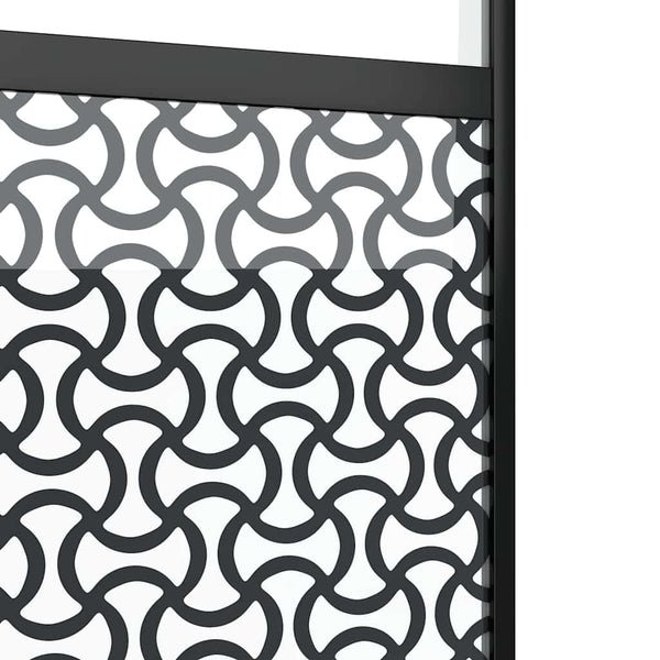 Schwarze Glastür 76x205 cm Aluminium