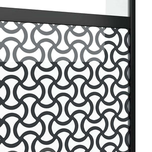 Schwarze Glastür 90x205 cm Aluminium