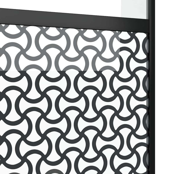 Schwarze Glastür 90x205 cm Aluminium