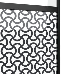 Schwarze Glastür 102,5x205 cm Aluminium