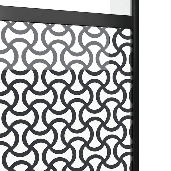 Schwarze Glastür 102,5x205 cm Aluminium