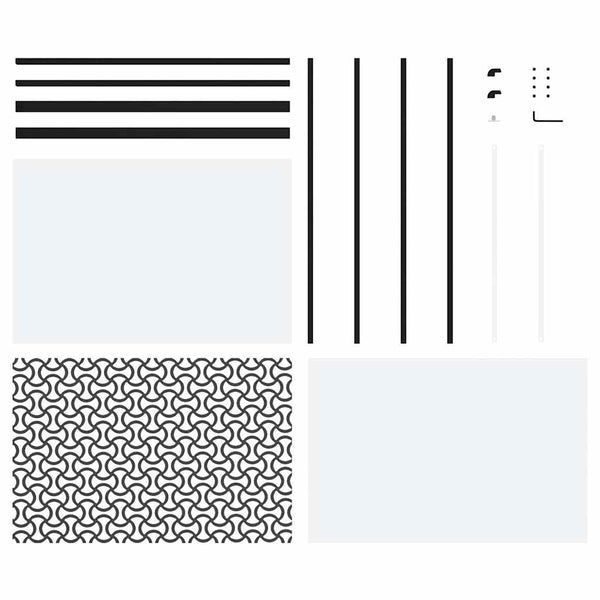 Schwarze Glastür 102,5x205 cm Aluminium