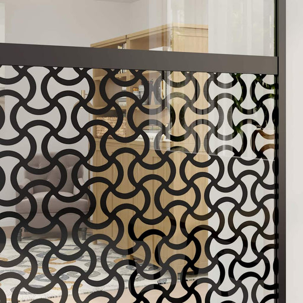 Schwarze Glastür 102,5x205 cm Aluminium