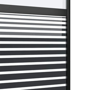 Glastür Schwarz Gestreift 76x205cm