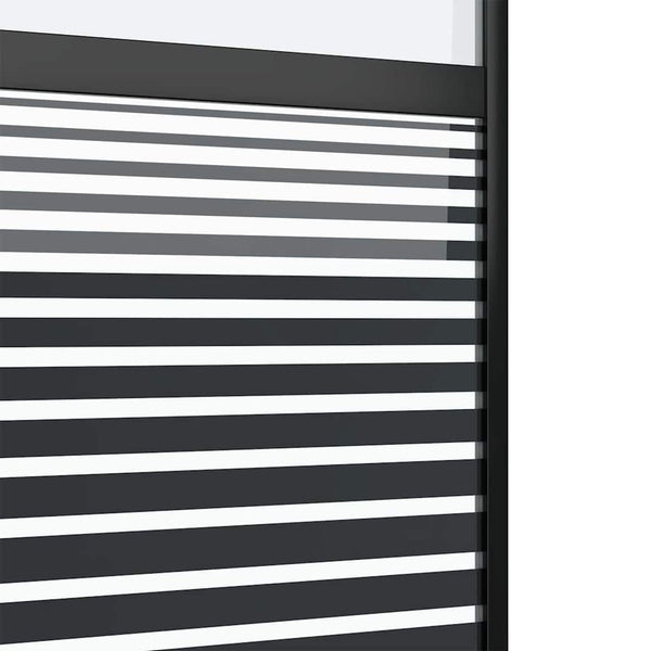 Glastür Schwarz Gestreift 76x205cm
