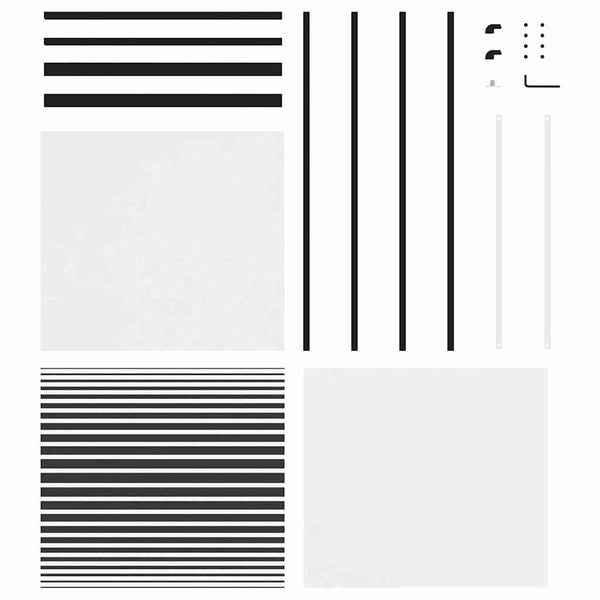 Glastür Schwarz Gestreift 76x205cm