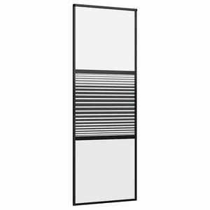 Glastür Schwarz Gestreift 76x205cm
