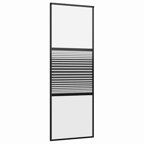 Glastür Schwarz Gestreift 76x205cm
