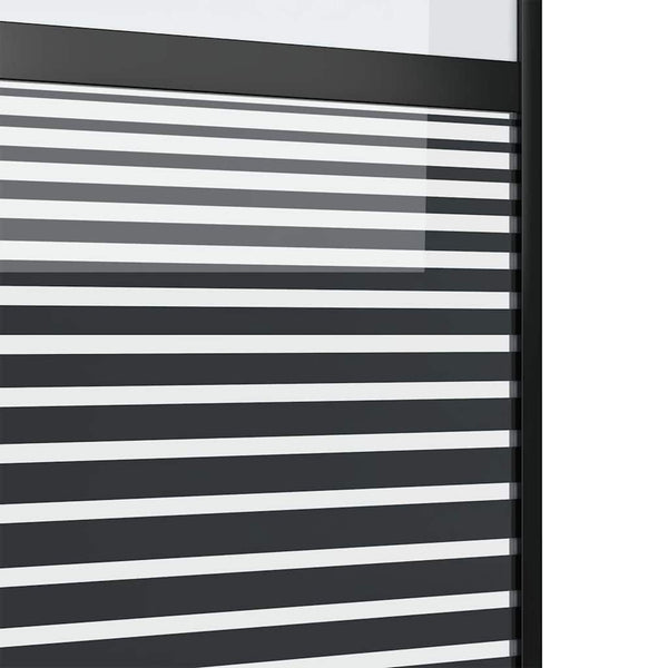 Glastür Schwarz Gestreift 102,5x205cm