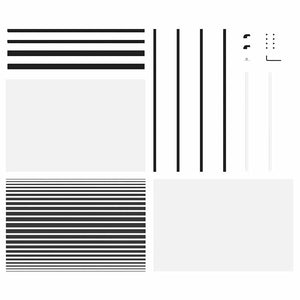 Glastür Schwarz Gestreift 102,5x205cm