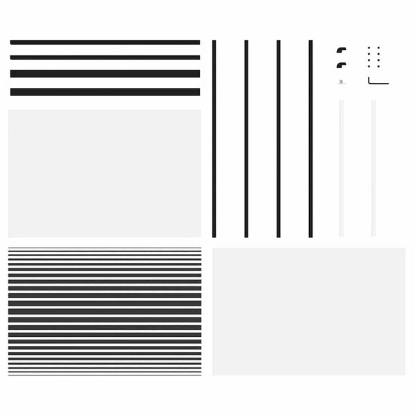 Glastür Schwarz Gestreift 102,5x205cm