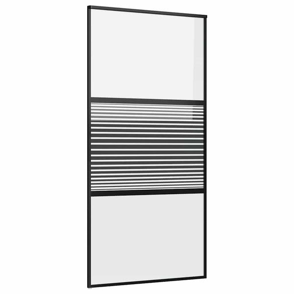Glastür Schwarz Gestreift 102,5x205cm