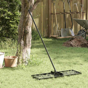Gartenrechen Schwarz Stahl 75x25x200cm