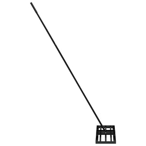 Gartenrechen Schwarz Stahl 75x25x200cm