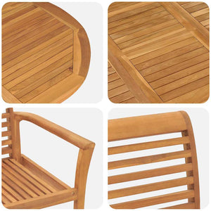 Garten Essgruppe 7-teilig Massiv Teak