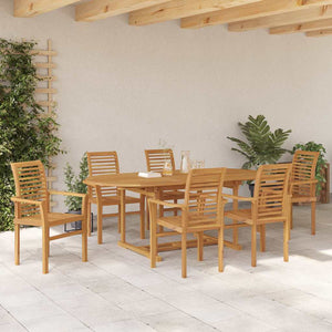 Garten Essgruppe 7-teilig Massiv Teak
