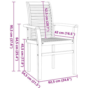 Garten Essgruppe 7-teilig Massiv Teak