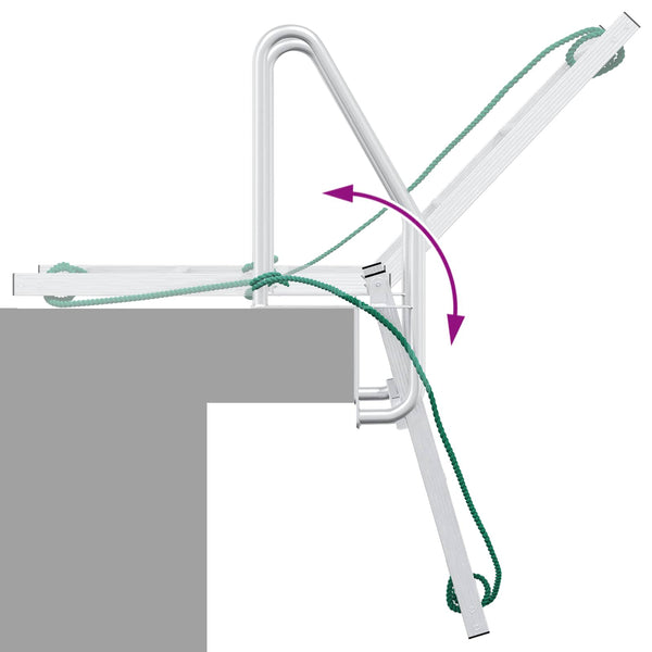 3-Stufen Bootsleiter Aluminium