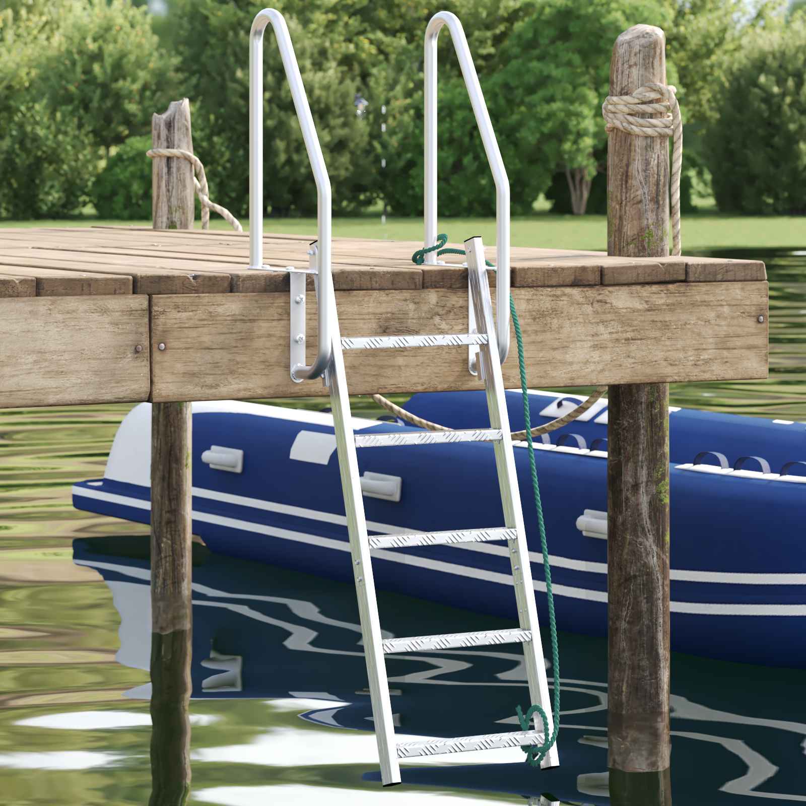 5-Stufen Bootsleiter Aluminium