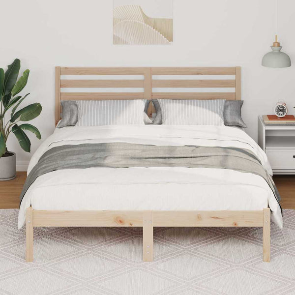 Bettrahmen Braun 140x190 cm Kiefernholz