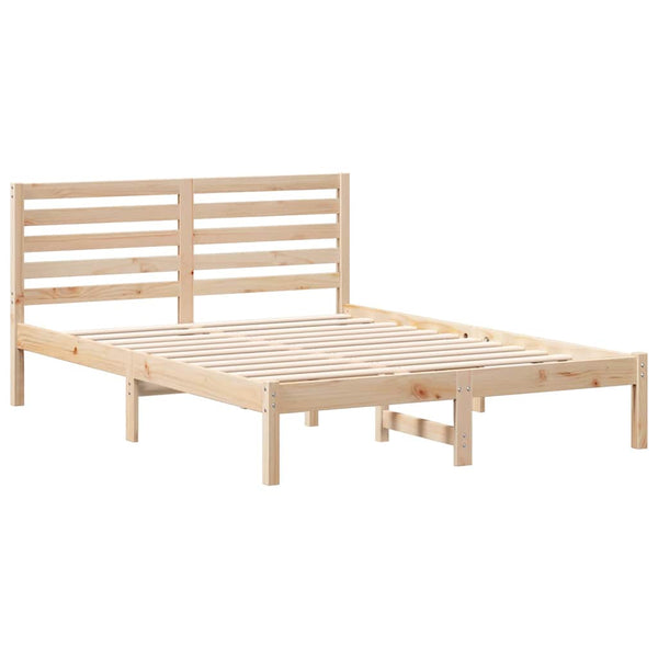 Bettrahmen Braun 140x190 cm Kiefernholz