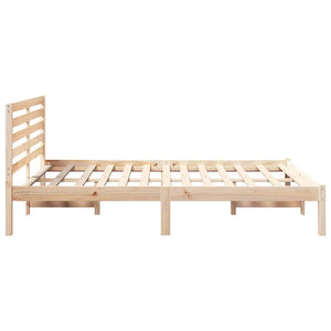 Bettrahmen Braun 140x190 cm Kiefernholz