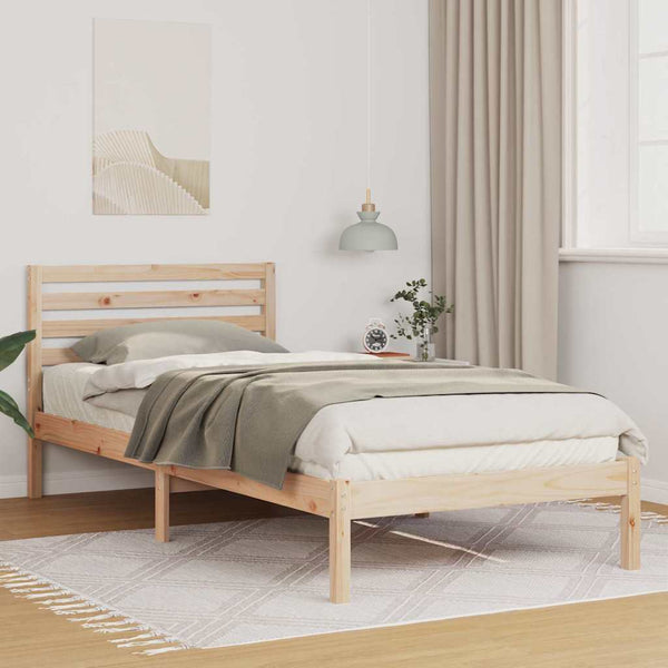Bettrahmen Braun 100x210 cm Kiefernholz