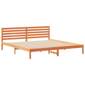 Bettrahmen Kiefer 200x210 cm Wachsbraun