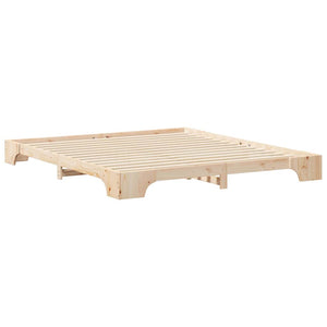 vidaXL Cadre de lit marron 200 x 220 cm en bois de pin massif