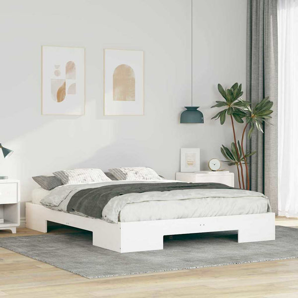 vidaXL Cadre de lit Blanc 140 x 200 cm