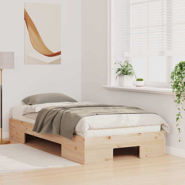 vidaXL Cadre de lit marron 90 x 200 cm