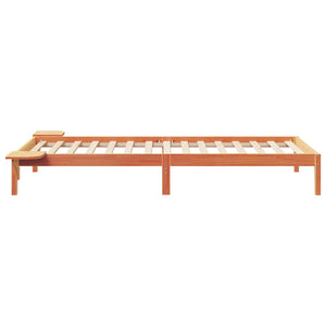 vidaXL Cadre de lit avec tables de chevet marron miel 100 x 210 cm