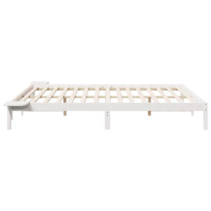 Bettgestell Weiß mit Nachttischen 200x210 cm