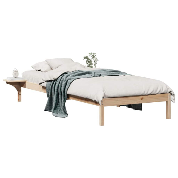 Bettgestell Natur mit Nachttischen 90x220 cm