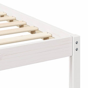Bettgestell Weiß mit Nachttischen 100x220 cm