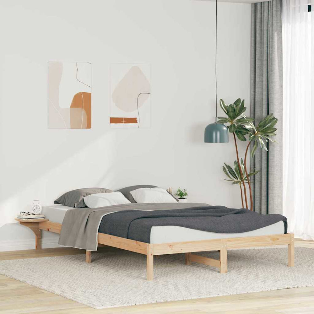 Bettgestell mit Nachttischen 140x220 cm