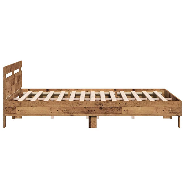 Bettrahmen Altholz mit Kopfteil 203x185 cm